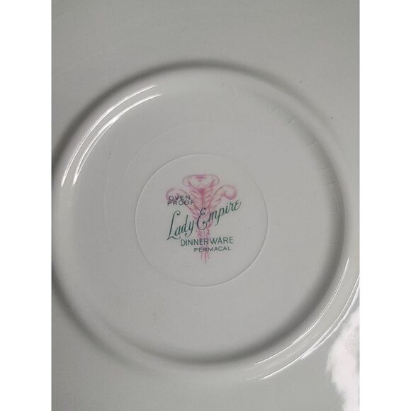 Lady Empire Permacal Serving Platter and Large Round Serving  Bowl  Mid Century - Picture 8 of 11